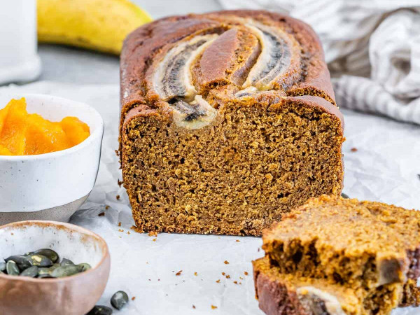 Chewy Pumpkin Banana Loaf