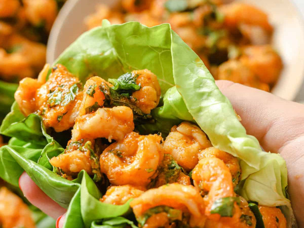 Thai-Inspired Lettuce Wraps Filled with Red Curry Potatoes