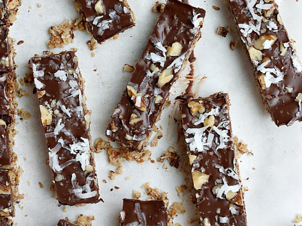 Chocolate Coconut Granola Bars