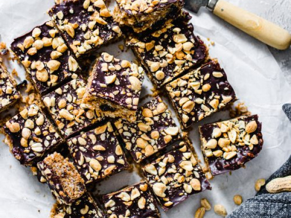 Peanut Raisin Bites with a Chocolate Twist