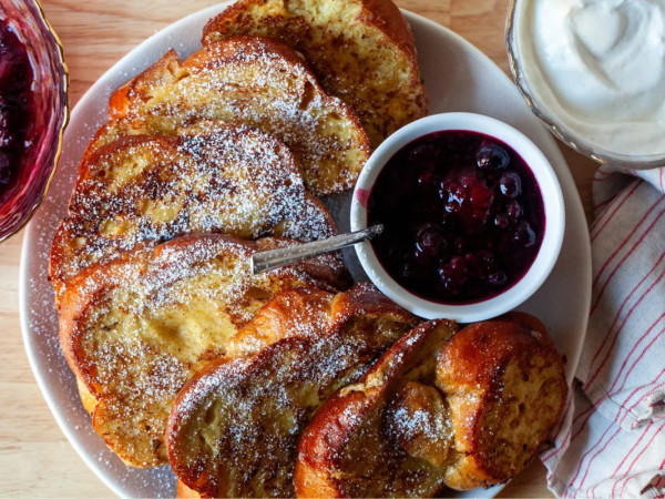 Challah French Toast with Pineapple Sage Aroma
