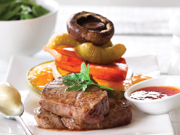 Savory Hake Steaks Paired with Robust Roasted Vegetables