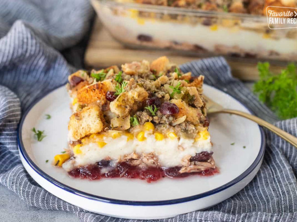 Casserole with Turkey, Potatoes, and Onions