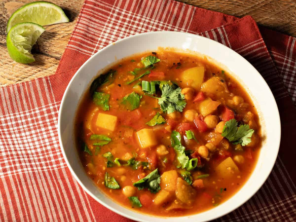 Spicy Potato and Chickpea Soup