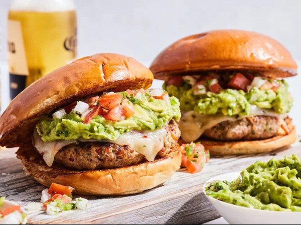 Guacamole-Topped Turkey Burger