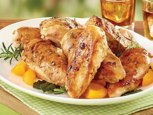 Apricot-Glazed Chicken Breasts Cooked in the Air Fryer