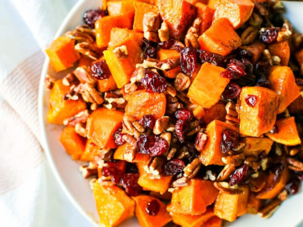 Cranberry-Topped Maple Sweet Potatoes
