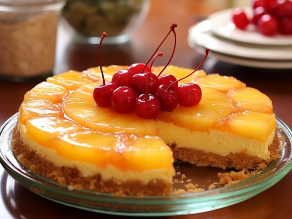 Cinnamon-Infused Pineapple Cheesecake