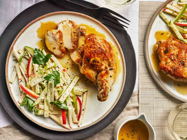 Apple Cider and Mustard Marinated Grilled Chicken Thighs