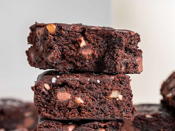 Gluten-Free Vegan Brownies with Dark Chocolate