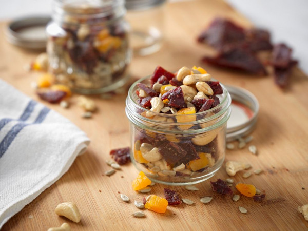 Beef Jerky and Nut Trail Mix