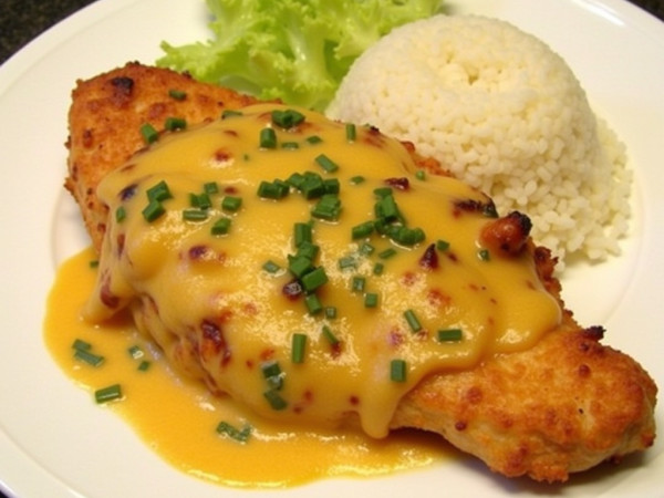 Ranch-Flavored Chicken Patties with Cheesy Sauce