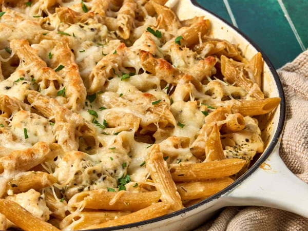 Chicken Alfredo and Quinoa Bake