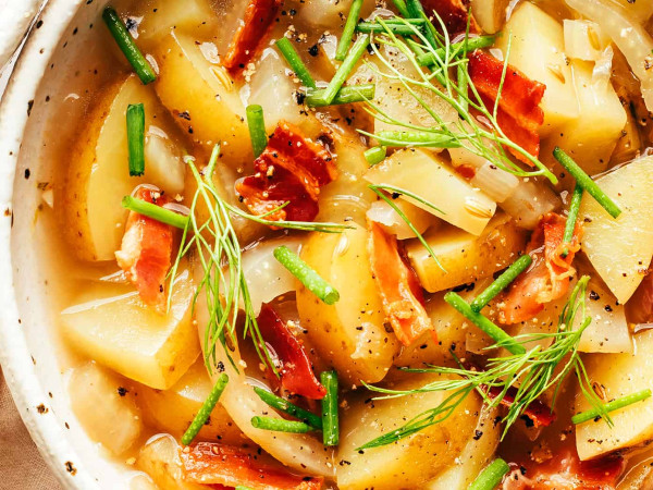 Bacon-Infused Potato and Fennel Soup