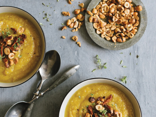Creamy Blue Hubbard Squash Soup