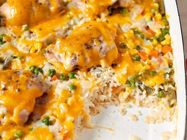Quick and Creamy Chicken Rice Casserole