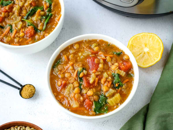 Instant Pot® Soup with Lentils and Rice