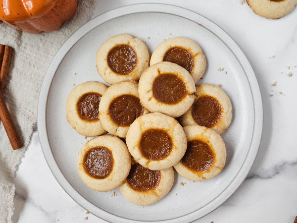 Thumbprint Cookies Made with Pumpkin
