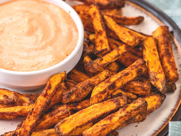Crispy Air Fryer Sweet Potato Fries with Tajin®