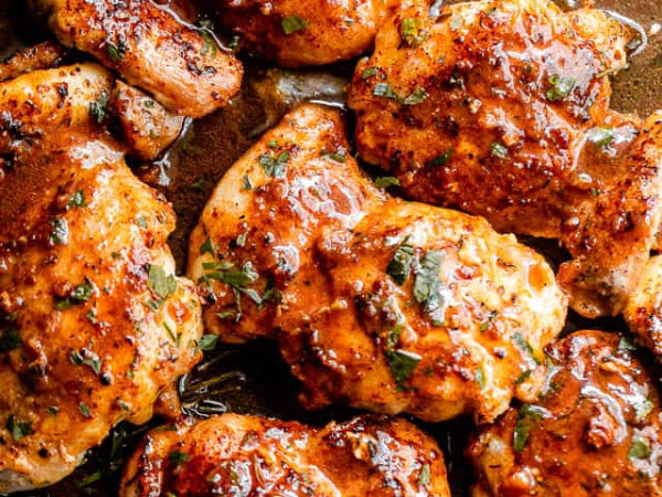 Apple Cider-Glazed Chicken Thighs with a Kick