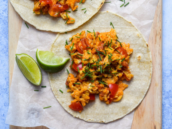 Scrambled Eggs with Chorizo and Tortillas