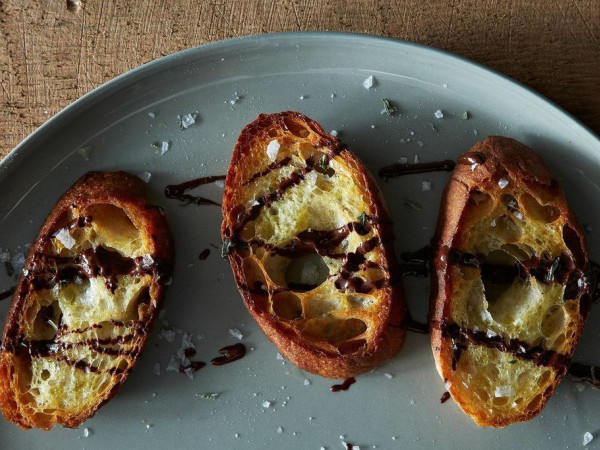 Sea Salt and Chocolate Crostini