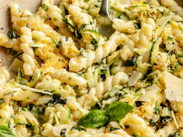 Creamy Cheese and Lemon Zucchini Cubes with Oregano