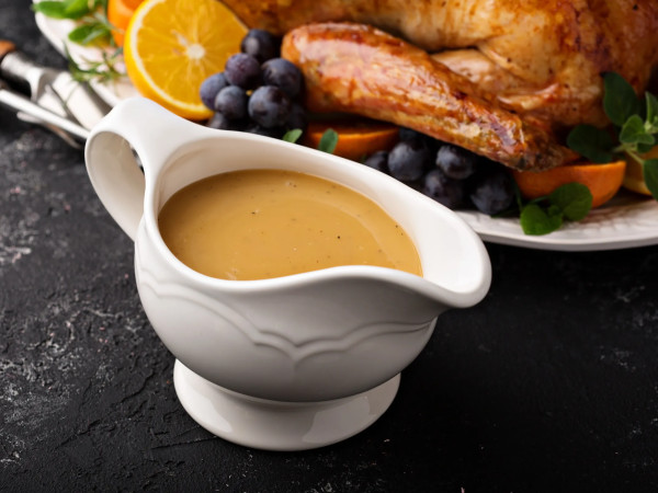 Easy Make-Ahead Turkey Gravy Featuring Porcini Mushrooms and Marsala