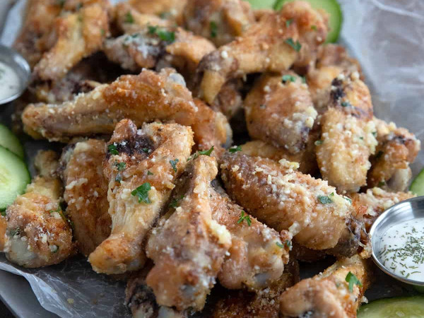 Garlic Parmesan Chicken Wings for Keto Diet