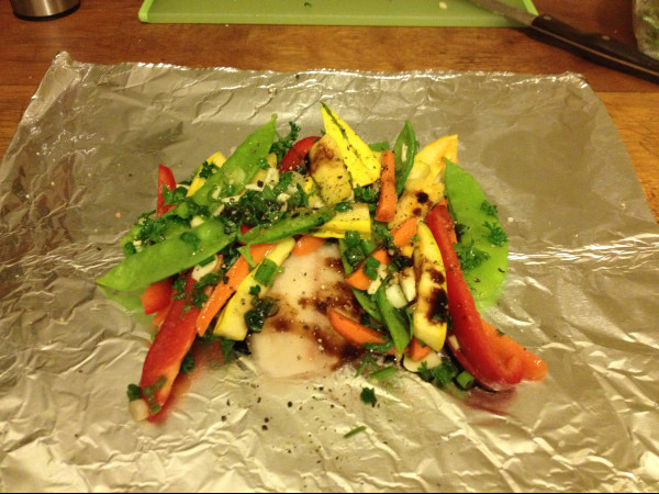 Oven-Baked Tilapia with Veggies Wrapped in Foil