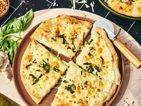 BLAT-Style Pizza with Creamy Basil Mayo