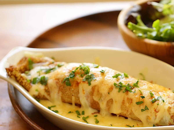 Chicken Crepes with a Riviera Twist