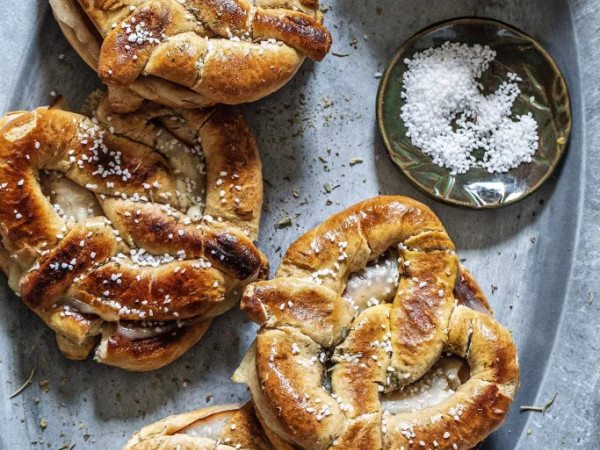 Ham and Cheese Stuffed Pretzel Panini