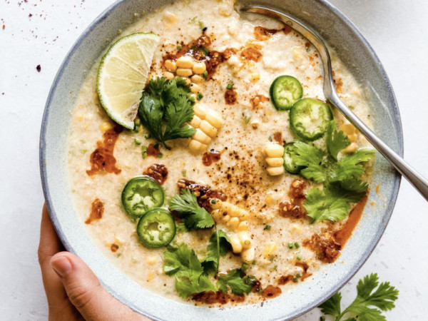 Zesty Vegan Corn Chowder
