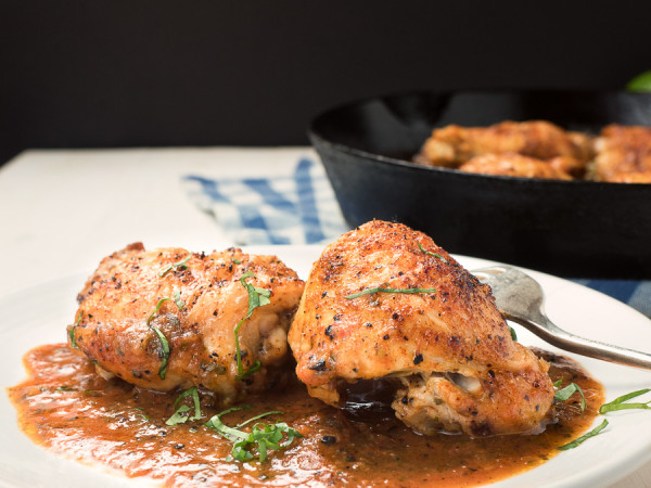 Oven-Baked Chicken Accompanied by Plum Tomato Salsa
