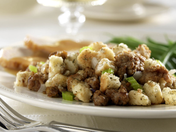 Tater Tot® Stuffing with Sausage and Mushrooms