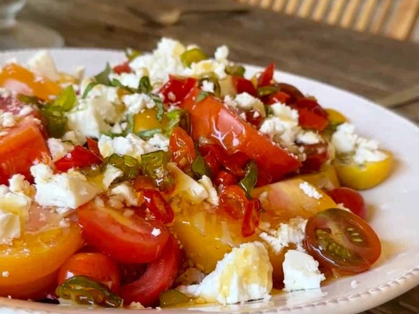 Feta Cheese and Heirloom Tomato Salad