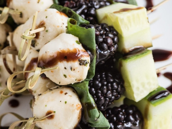 Skewers with Blackberries and Basil