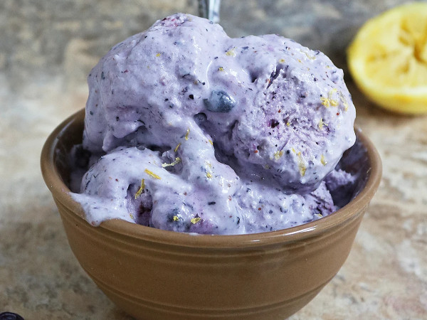 Keto-Friendly Blueberry-Maple Ice Cream, No Churn Needed