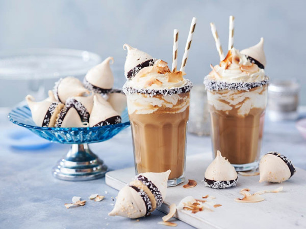 Coconut Cream Coffee with Almond Frosting