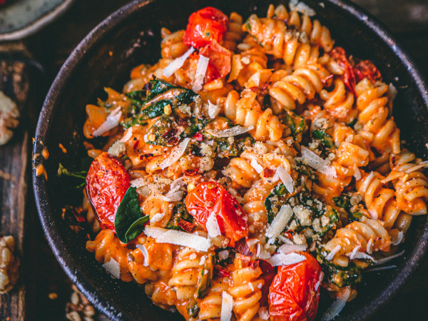 Tomato and Red Pepper Pasta Casserole