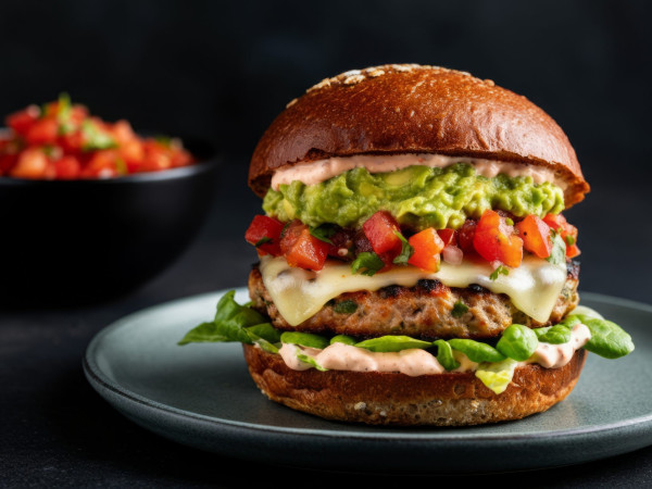 Turkey Burger with a Mexican Twist