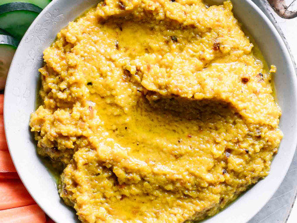 Golden Beet Hummus Roasted to Perfection
