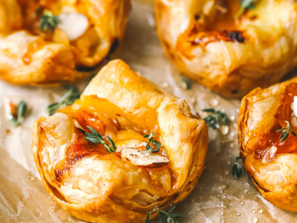 Bay Scallop and Cheese Stuffed Puff Pastry Bites