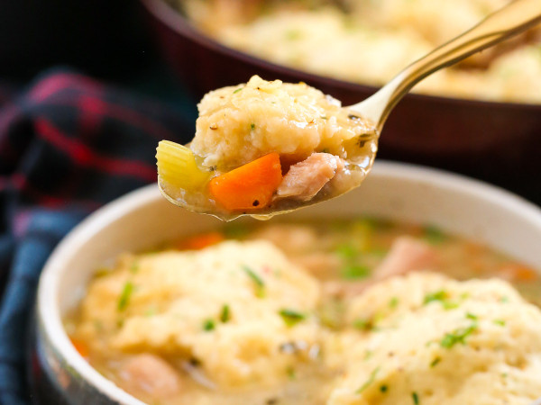 Savory Turkey Soup with Dumplings Made from Leftover Turkey
