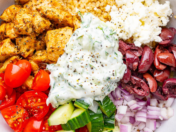 Greek-Style Chicken and Quinoa Bowl