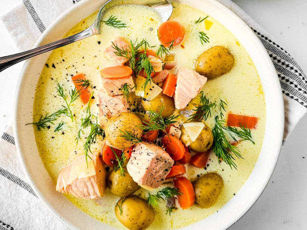 Sweet and Zesty Salmon Soup