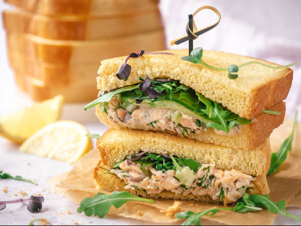 Salmon Salad in a Sandwich