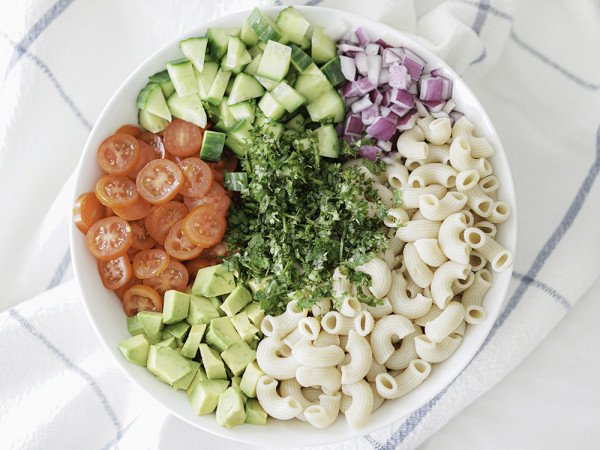 Avocado and Cucumber Pasta Mix