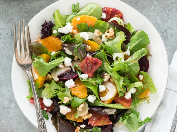 Roasted Beet Salad with Goat Cheese and Fennel